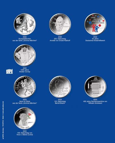 Safe Nachtragsblatt TOPset für 20 Euro Münzen (2022-2023) Nr. 7312-4 Neu