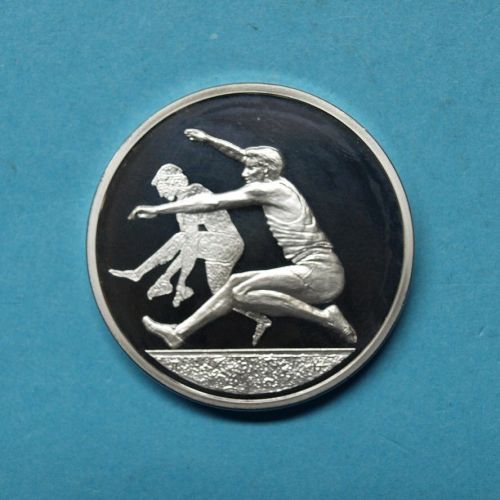 Griechenland 2004 10 Euro Olympiade Athen Weitsprung Silber PP