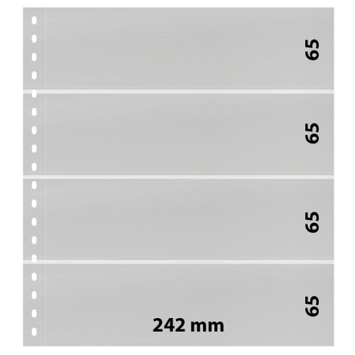 Lindner Klarsichthüllen mit 4 Streifen 824P (10er Pack) Neu