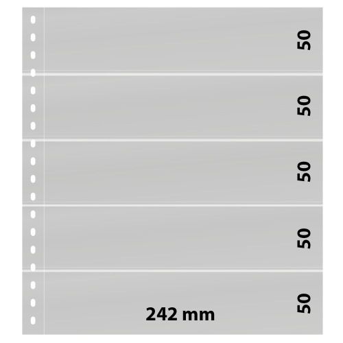 Lindner Klarsichthüllen mit 5 Streifen 825P (10er Pack) Neu
