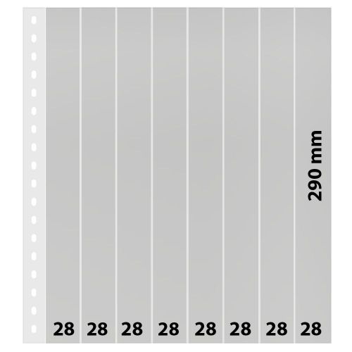 Lindner Klarsichthüllen mit 8 senkrechten Streifen 848P (10er Pack) Neu