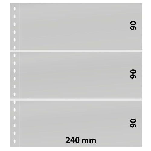 Lindner Klarsichthüllen mit 3 Streifen für Banknoten 831P (10er Pack) Neu