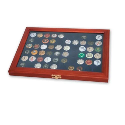 Safe Edle Holzvitrine für Champagnerdeckel oder Kronkorken Nr. 5865 Neu