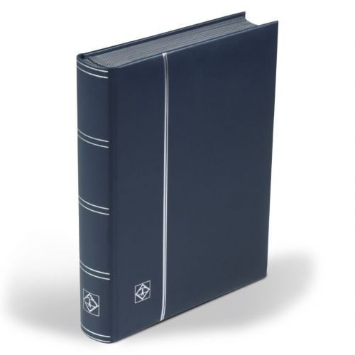 Leuchtturm Einsteckbuch Blau LEDER, DIN A4, 64 schwarze Seiten 356722 Neu