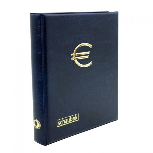 Schaubek Ringbinder blau "Genius" mit Goldprägung Euro MZ9303, leer Neu