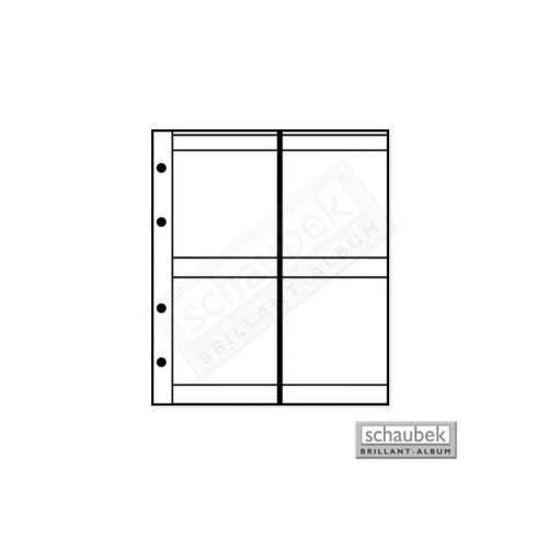 Schaubek Münzhüllen 4 Fächer 80x80 MZ2-5, 5er Pack Neu