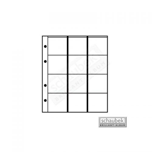 Schaubek Münzhüllen 12 Fächer 48x48 MZ4-5, 5er Pack Neu