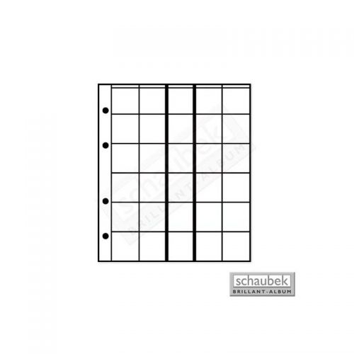 Schaubek Münzhüllen 30 Fächer 30x30 MZ6-5, 5er Pack Neu