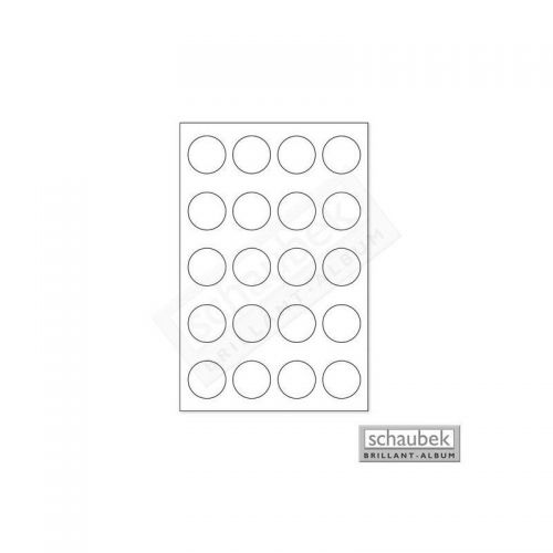 Schaubek Münzschuber "Solo", blau, 20 Felder für 10/20 Euro K859 Neu