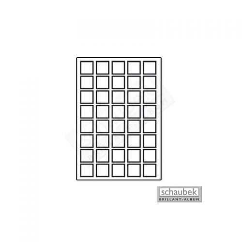 Schaubek Münzschuber "Solo", blau, 40 Fächer 33 x 33 mm K843 Neu