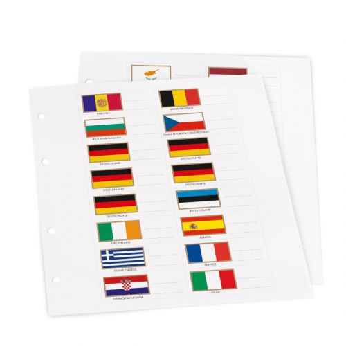 Leuchtturm Flaggen-Set für NUMIS Euro-Alben 330344 Neu