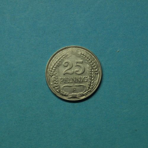 Kaiserreich 1912 F 25 Pfennig
