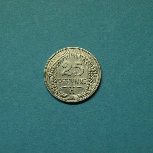 Kaiserreich 1910 A 25 Pfennig