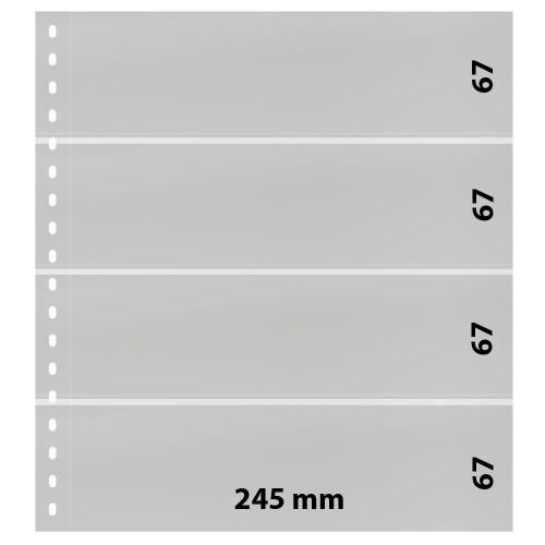Lindner Einsteckblätter Omnia weiß 4 Streifen 012P (10er Packung) Neu