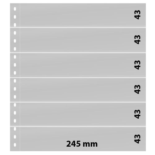 Lindner Einsteckblätter Omnia weiß 6 Streifen 014P (10er Packung) Neu