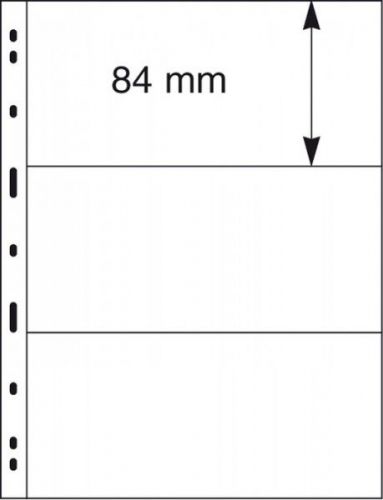 Lindner UNIPLATE Blätter Schwarz mit 3 Streifen 073 (5er Pack) Neu