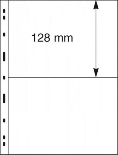 Lindner UNIPLATE Blätter Glasklar mit 2 Streifen 092 (5er Pack) Neu