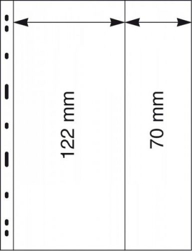 Lindner UNIPLATE Blätter Schwarz mit 2 Streifen, vertikal 062 (5er Pack) Neu