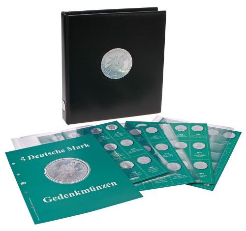 Safe Premium Münzalbum für 5 DM-Gedenkmünzen mit 4 Blättern Nr. 7347 Neu