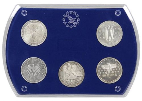 Safe Münzetui aus Acryl für 5x 10 DM / 10 € oder 20 €-Münzen Nr. 7900 Neu