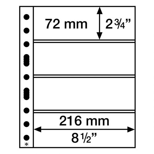 Leuchtturm Hüllen Klar Grande 4C (5er Pack) 316329 Neu