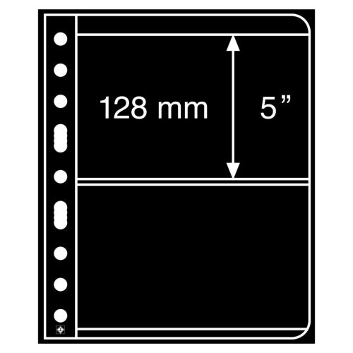 Leuchtturm Hüllen Schwarz Vario 2S (5er Pack) 311049 Neu