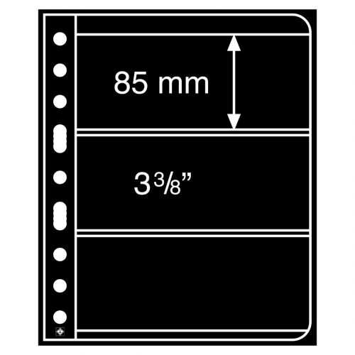 Leuchtturm Hüllen Schwarz Vario 3S (5er Pack) 335106 Neu