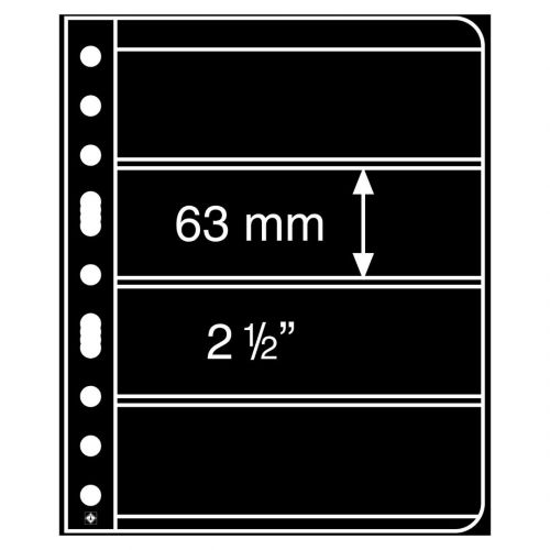 Leuchtturm Hüllen Schwarz Vario 4S (5er Pack) 304025 Neu