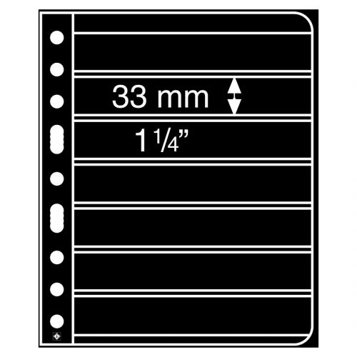 Leuchtturm Hüllen Schwarz Vario 7S (5er Pack) 312882 Neu