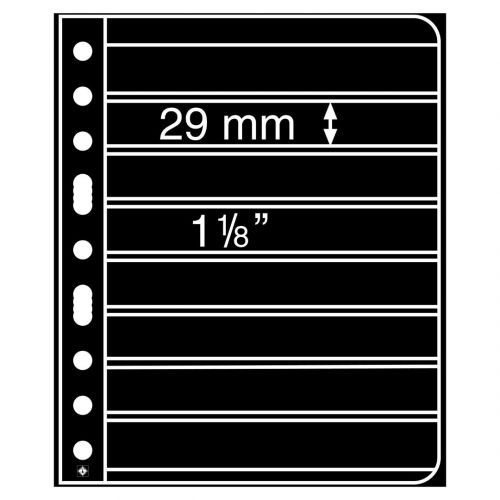 Leuchtturm Hüllen Schwarz Vario 8S (5er Pack) 331824 Neu