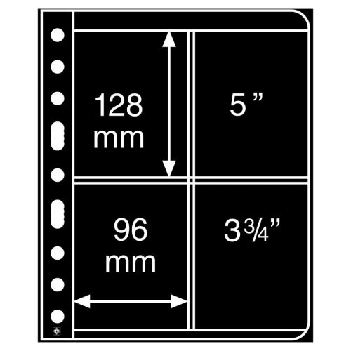 Leuchtturm Hüllen Schwarz Vario 2ST (5er Pack) 336261 Neu