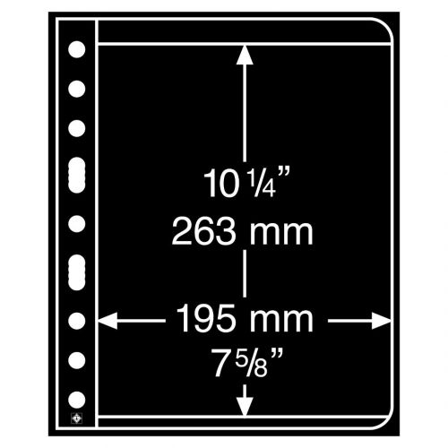 Leuchtturm Hüllen Schwarz Vario Plus 1S (5er Pack) 321927 Neu