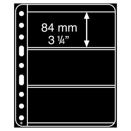 Leuchtturm Hüllen Schwarz Vario Plus 3S (5er Pack) 311136 Neu