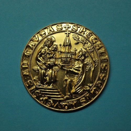 Medaille Abguß des Karlssiegel der Stadt Aachen f. 40 Jährige Dienste ST