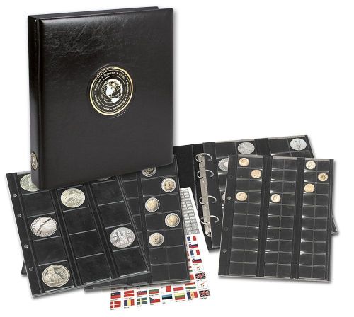 Safe Premium Münzalbum "Universal" mit 4 Blättern, schwarz Nr. 7346 Neu