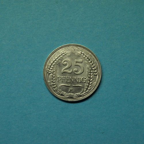 Kaiserreich 1910 A 25 Pfennig