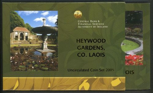 Irland 2005 Kursmünzensatz/ KMS im Folder Heywood Gardens ST