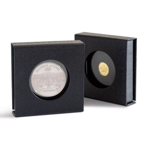 Leuchtturm Münzetui AIRBOX VIEW für eine QUADRUM-Kapsel, schwarz 364688 Neu