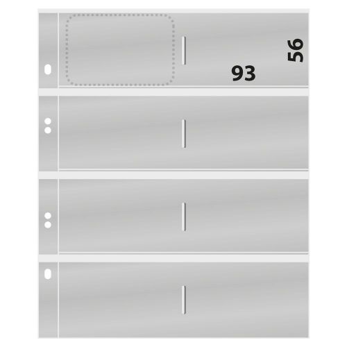 Lindner Multi Collect Blätter, 8 Taschen, glasklar MU1364 (10er Packung) Neu
