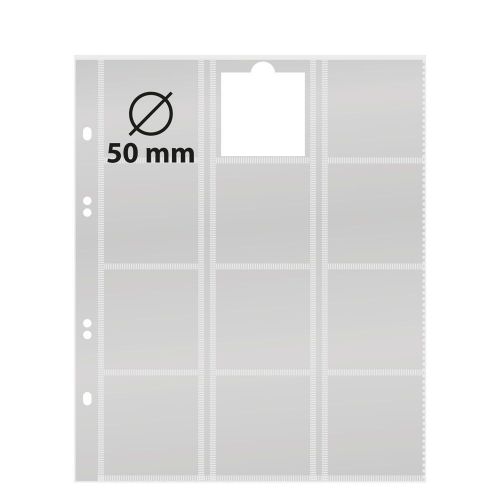 Lindner Multi Collect Blätter, für 12 Münzen bis 50 mm Ø, MU12 (5er Pack) Neu