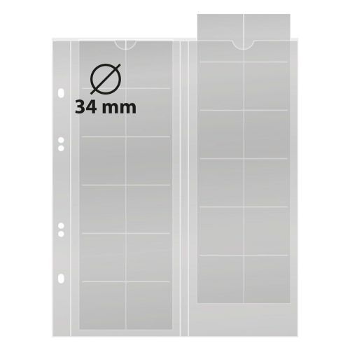 Lindner Multi Collect Blätter, für 24 Münzen bis 34 mm Ø, MU24 (5er Pack) Neu