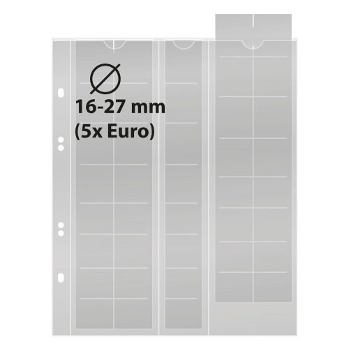 Lindner Multi Collect Blätter, für 5 Euro-Kursmünzsätze, MU40R (5er Pack) Neu