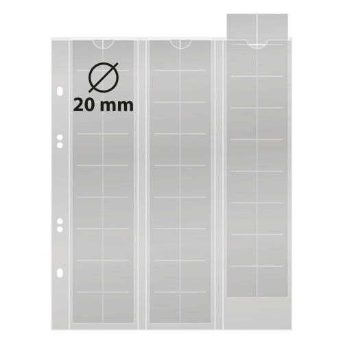 Lindner Multi Collect Blätter, für 54 Münzen bis 20 mm Ø, MU54R (5er Pack) Neu