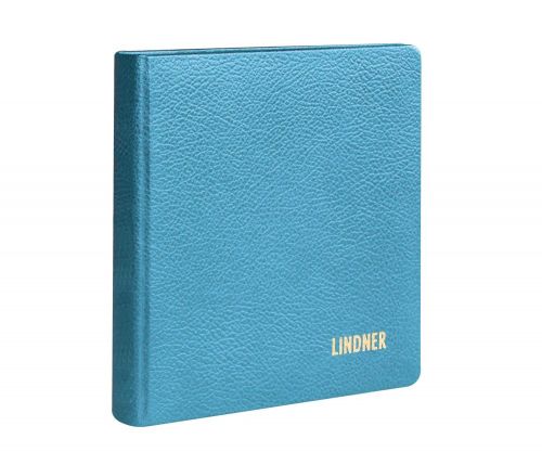 Lindner Karat Ringbinder Blau aus Leder 1106L-B Neu