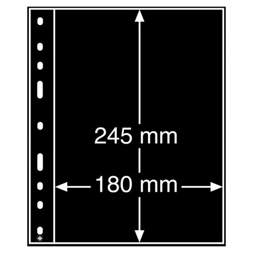 Leuchtturm Hüllen Schwarz OPTIMA 1S (10er Pack) 326667 Neu