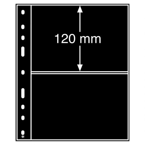 Leuchtturm Hüllen Schwarz OPTIMA 2S (10er Pack) 322646 Neu