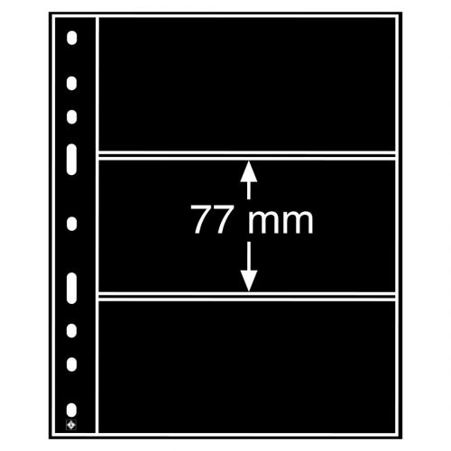 Leuchtturm Hüllen Schwarz OPTIMA 3S (10er Pack) 316307 Neu