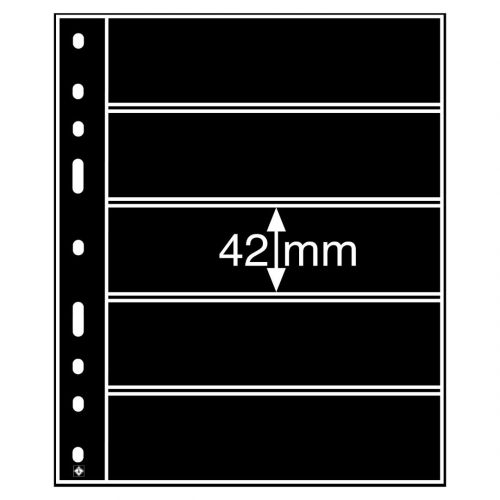 Leuchtturm Hüllen Schwarz OPTIMA 5S (10er Pack) 333229 Neu