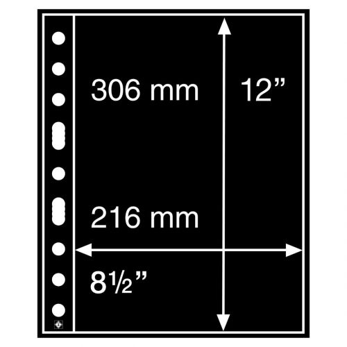 Leuchtturm Hüllen Schwarz Grande 1S (5er Pack) 333555 Neu