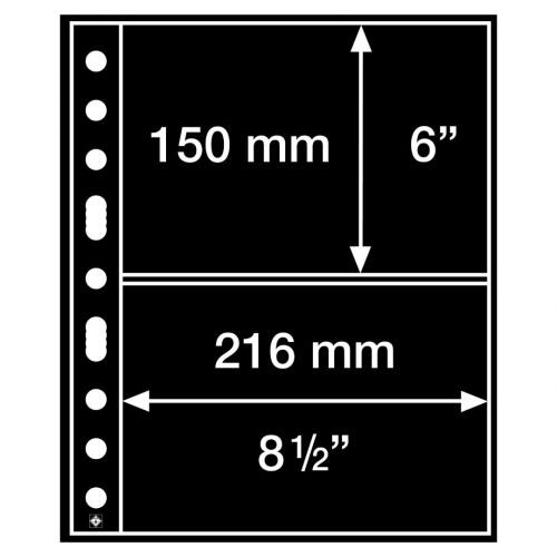 Leuchtturm Hüllen Schwarz Grande 2S (5er Pack) 324690 Neu